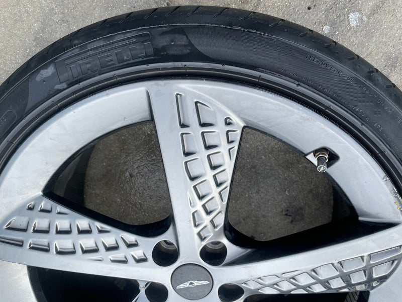 Load image into Gallery viewer, GENESIS GV70 21X9 5 SPOKE WHEEL RIM W/TIRE SILVER (ONLY#1) 2022-2025 # 107615
