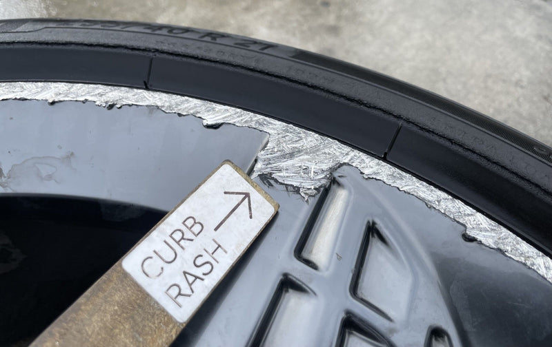 Load image into Gallery viewer, GENESIS GV70 21X9 5 SPOKE WHEEL RIM W/TIRE SILVER (ONLY#1) 2022-2025 # 107616
