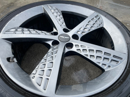 GENESIS GV70 21X9 5 SPOKE WHEEL RIM W/TIRE SILVER (ONLY#1) 2022-2025 # 107617