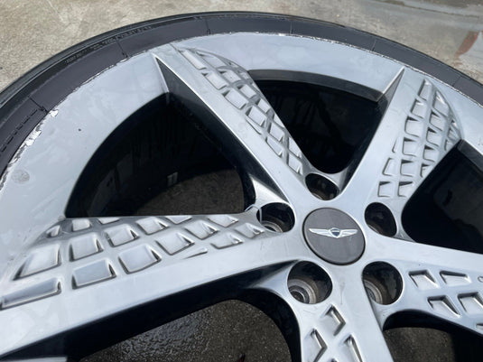GENESIS GV70 21X9 5 SPOKE WHEEL RIM W/TIRE SILVER (ONLY#1) 2022-2025 # 107617