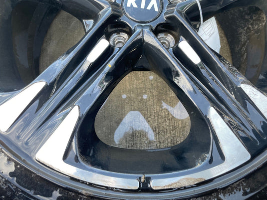 KIA K5 18x7-1/2 MACHINED BLACK ALLOY WHEEL RIM W/TIRE (ONLY#1) 2021-2024 #111798