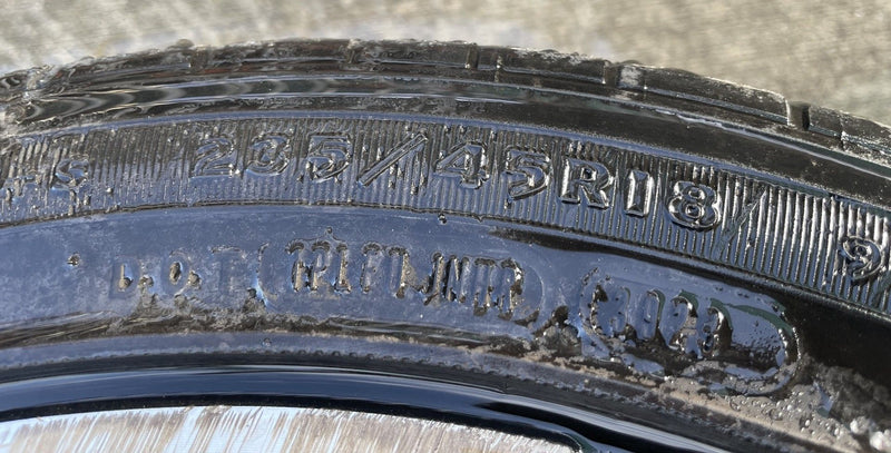 Load image into Gallery viewer, KIA K5 18x7-1/2 MACHINED BLACK ALLOY WHEEL RIM W/TIRE (ONLY#1) 2021-2024 #111798
