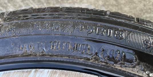 KIA K5 18x7-1/2 MACHINED BLACK ALLOY WHEEL RIM W/TIRE (ONLY#1) 2021-2024 #111798