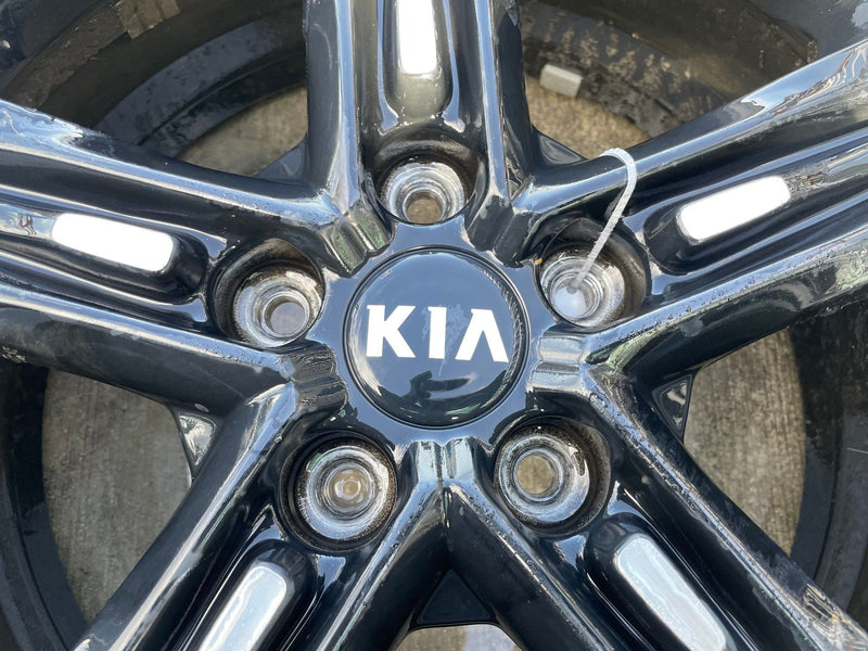 Load image into Gallery viewer, KIA K5 18x7-1/2 MACHINED BLACK ALLOY WHEEL RIM W/TIRE (ONLY#1) 2021-2024 #111797
