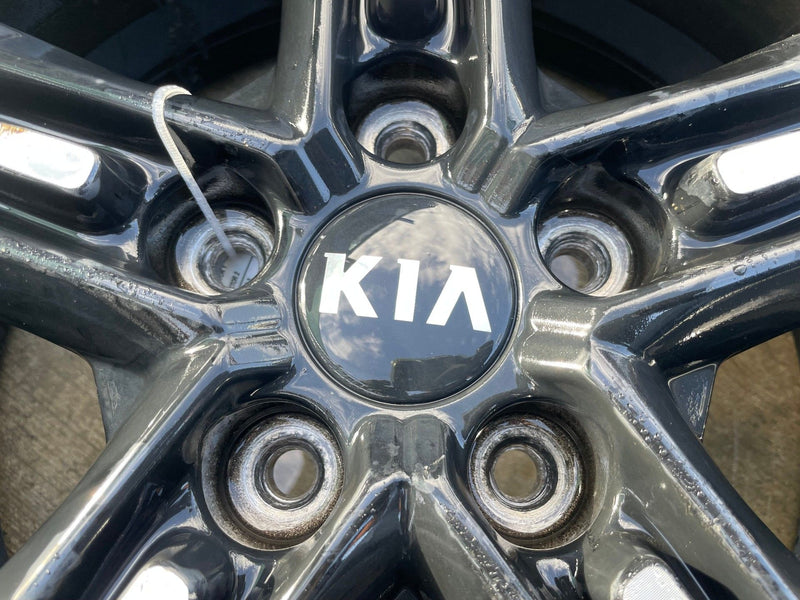Load image into Gallery viewer, KIA K5 18x7-1/2 MACHINED BLACK ALLOY WHEEL RIM W/TIRE (ONLY#1) 2021-2024 #111800

