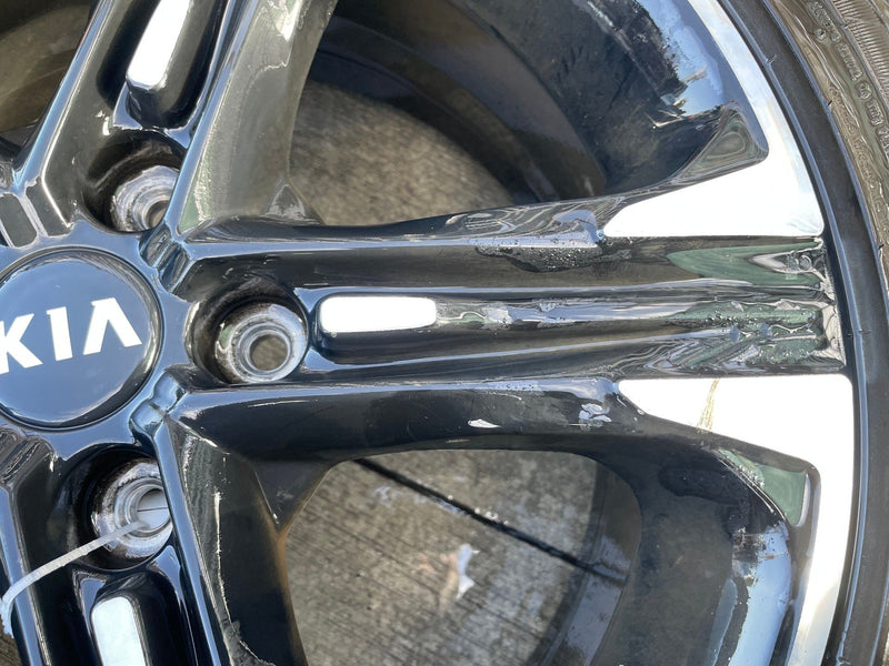 Load image into Gallery viewer, KIA K5 18x7-1/2 MACHINED BLACK ALLOY WHEEL RIM W/TIRE (ONLY#1) 2021-2024 #111799
