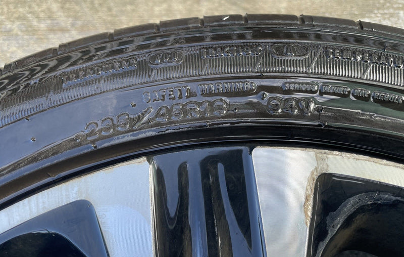 Load image into Gallery viewer, KIA K5 18x7-1/2 MACHINED BLACK ALLOY WHEEL RIM W/TIRE (ONLY#1) 2021-2024 #111799
