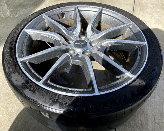 GENESIS G70 19x8.5 REAR 10 SPOKE ALLOY WHEEL RIM W/TIRE (ONLY#1) 21-26 # 110067