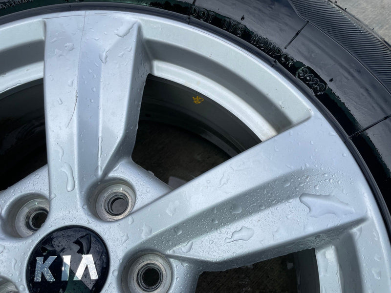 Load image into Gallery viewer, KIA SORENTO 17x7 5 SPOKE SILVER ALLOY WHEEL W/TIRE (ONLY#1) 2021-2025 # 110145
