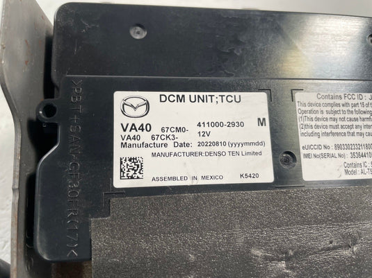 2023-2024 MAZDA CX-50 DATA COMMUNICATION COMPUTER CONTROL MODULE UNIT