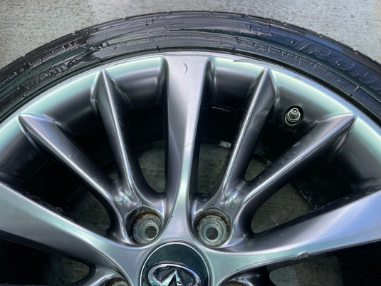 INFINITI Q50 18x7.5 15 V SPOKE ALLOY WHEEL RIM W/ TIRE (ONLY#1) 18-24 # 112488