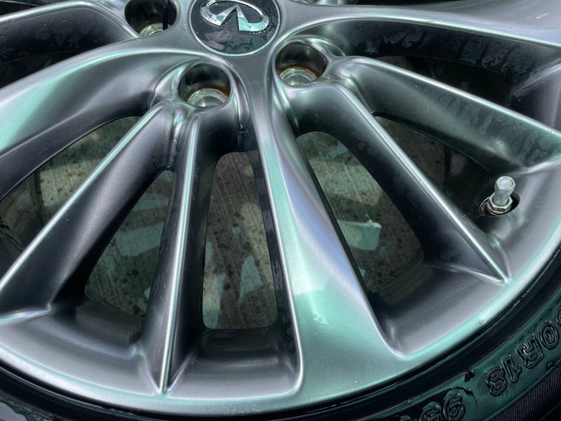 Load image into Gallery viewer, INFINITI Q50 18x7.5 15 V SPOKE ALLOY WHEEL RIM W/ TIRE (ONLY#1) 18-24 # 112490
