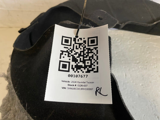22-24 HYUNDAI TUCSON REAR LEFT QUARTER WHEELHOUSE LINER SPLASH SHIELD