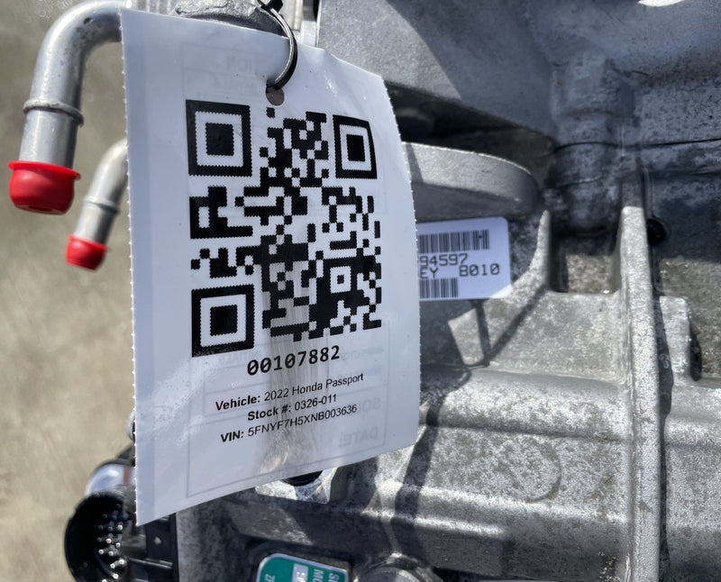 Load image into Gallery viewer, HONDA PASSPORT FWD 3.5L AUTO TRANSMISSION ASSEMBLY 43K MILES 2020-2022 # 107882
