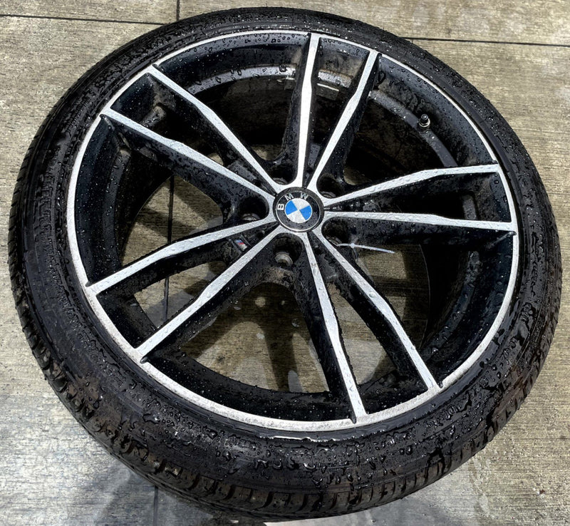 Load image into Gallery viewer, BMW 330i FRONT 19x8'' STYLE 791M 5 DOUBLE SPOKE WHEEL RIM W/ TIRE 19-25 # 110323
