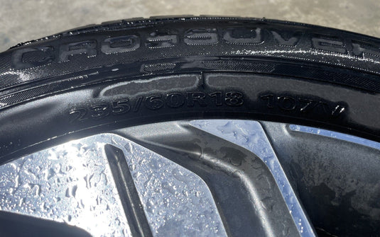 HYUNDAI SANTA FE 18X7.5J 5 TWISTED SPOKE WHEEL RIM W/TIRE (ONLY#1) 21-23 #107970