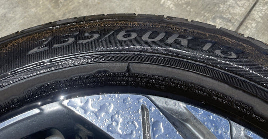 HYUNDAI SANTA FE 18X7.5J 5 TWISTED SPOKE WHEEL RIM W/TIRE (ONLY#1) 21-23 #107971