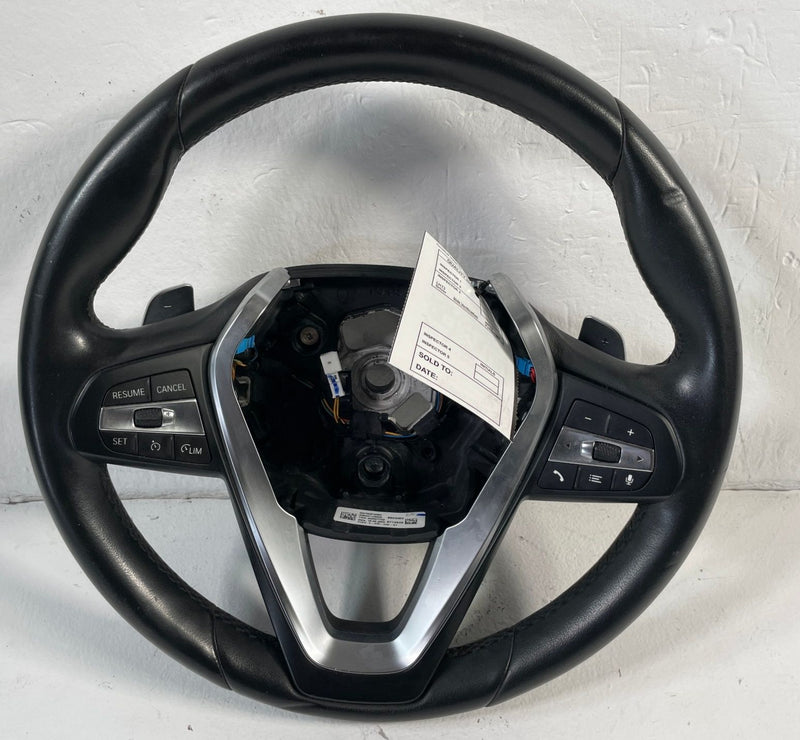 Load image into Gallery viewer, 2021-2024 BMW G20 330I STEERING WHEEL W/ MULTIFUNCTION SWITCHES BLACK # 106347
