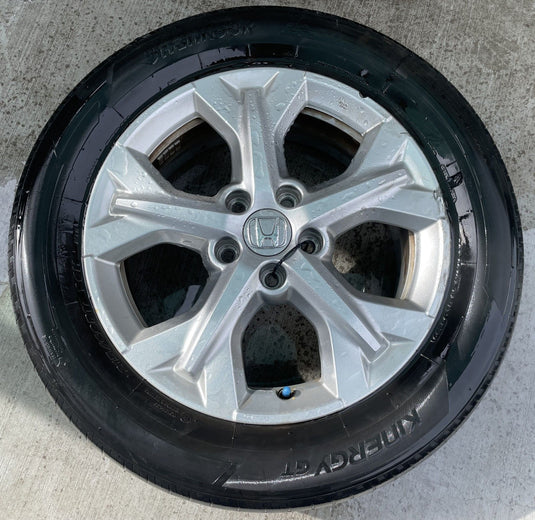 HONDA HR-V LX 17x6-1/2 5 SPOKE ALLOY WHEEL RIM W/ TIRE (ONLY#1) 23-25 # 112711