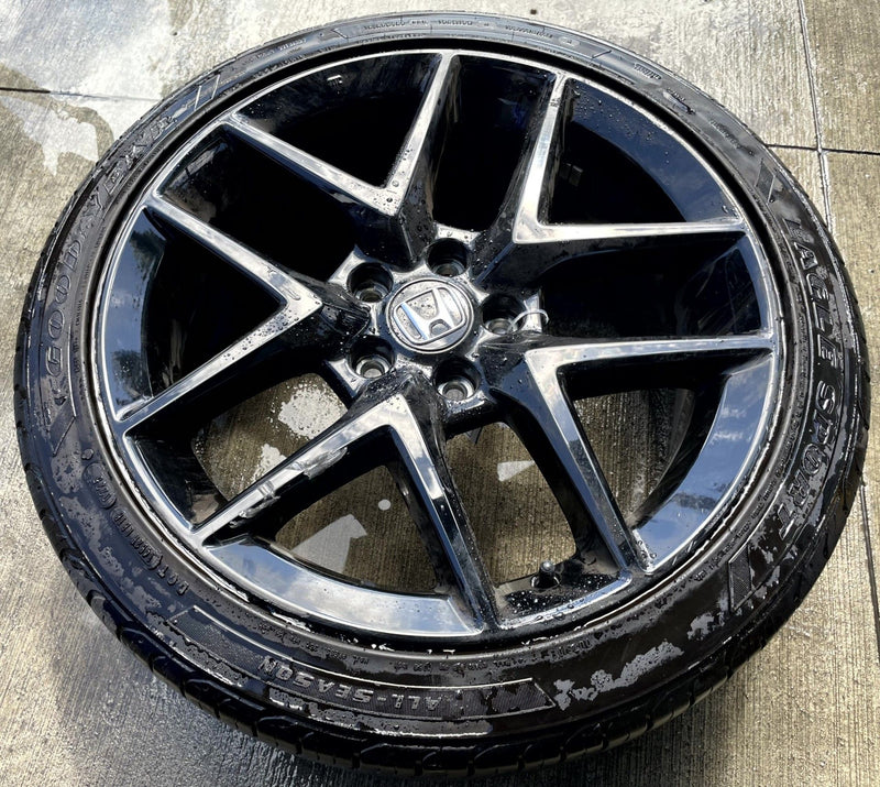 Load image into Gallery viewer, HONDA CIVIC SPORT 18x8J 5 V SPOKE ALLOY WHEEL RIM W/TIRE (ONLY#1) 22-25 # 110408
