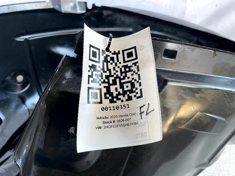 Load image into Gallery viewer, 2025 HONDA CIVIC FRONT LEFT DRIVER SIDE INNER FENDER LINER SPLASH SHIELD #110351
