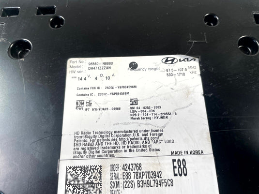 2025 - 2026 HYUNDAI TUCSON RADIO RECEIVER CONTROL MODULE HEAD UNIT 2.5L
