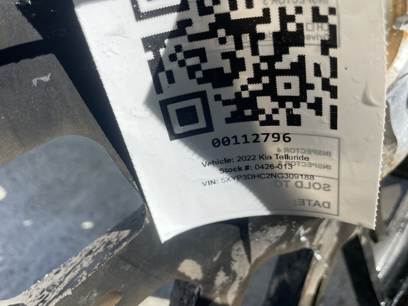 Load image into Gallery viewer, KIA TELLURIDE 20x7-1/2 14 SPOKE ALLOY WHEEL RIM W/TIRE (ONLY#1) 21-22 # 112796
