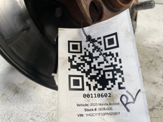 23-25 HONDA ACCORD REAR LEFT SIDE SUSPENSION SPINDLE KNUCKLE W/ HUB 1.5L