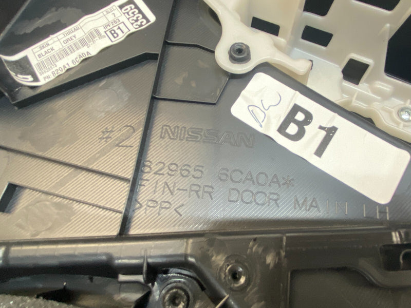 Load image into Gallery viewer, 2019-2021 NISSAN ALTIMA REAR LEFT SIDE INSIDE DOOR PANEL TRIM CHARCOAL # 77156
