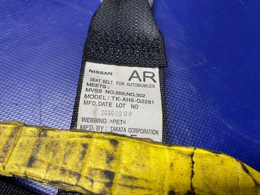 2011-12 INFINITI QX56 FRONT RIGHT PASSENGER SIDE SEAT BELT W/O PRE CRASH