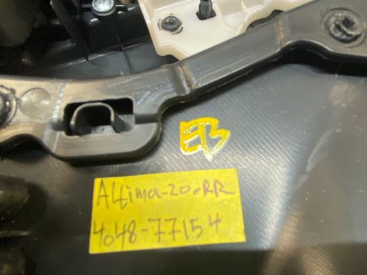 19-21 NISSAN ALTIMA REAR RIGHT SIDE INSIDE DOOR TRIM PANEL CHARCOAL