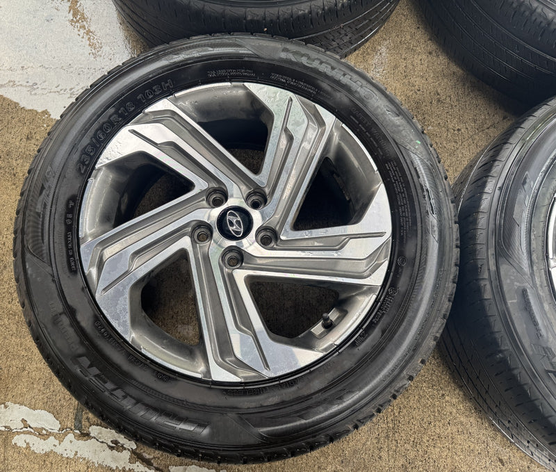 Load image into Gallery viewer, HYUNDAI SANTA FE 18'' 5 SPOKE ALLOY WHEEL RIM W/TIRE (SET OF 4) 21-23 OR4-WH1281
