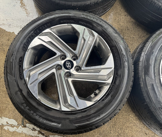 HYUNDAI SANTA FE 18'' 5 SPOKE ALLOY WHEEL RIM W/TIRE (SET OF 4) 21-23 OR4-WH1281