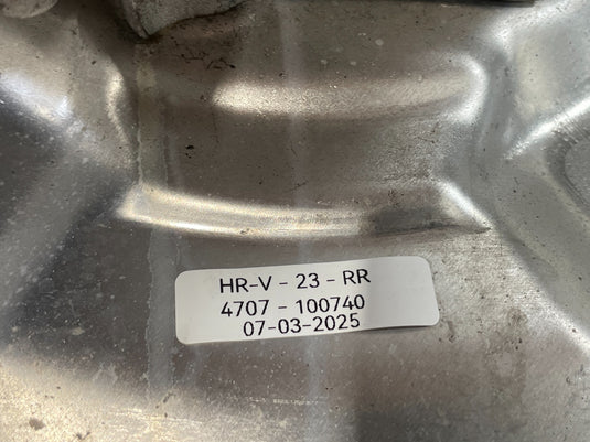23-25 HONDA HR-V REAR RIGHT PASSENGER SIDE SPINDLE KNUCKLE W/ HUB 2.0L