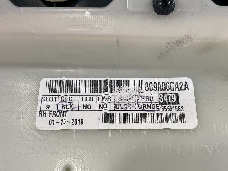 Load image into Gallery viewer, 19-20 NISSAN ALTIMA SR FRONT RIGHT PASSENGER SIDE INSIDE DOOR TRIM PANEL # 94724
