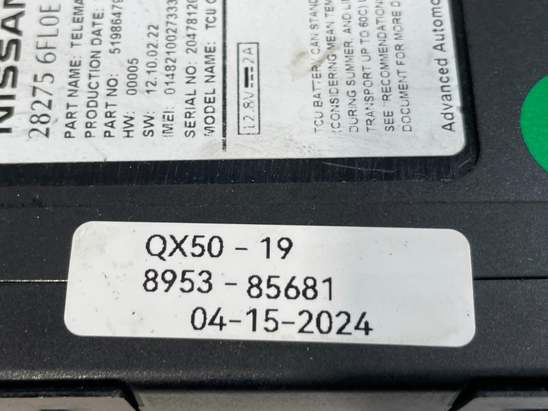 Load image into Gallery viewer, 2019 INFINITI QX50 COMMUNICATION CONTROL MODULE UNIT 28275-6FLOE # 85681
